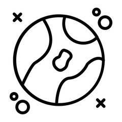 Earth line icon