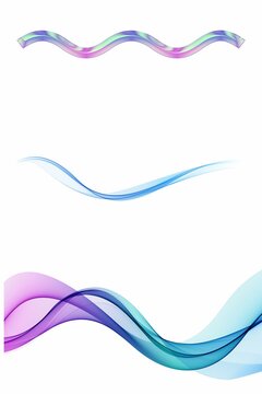 Abstract blue wavy lines background, futuristic vector