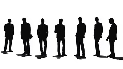business people silhouettes on an isolated background