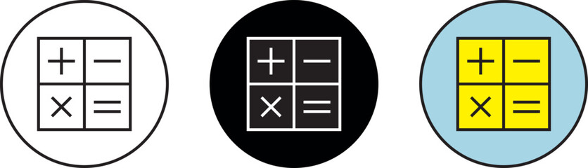 Fototapeta premium Accounting Calculator Icons, Symbol collection. Flat Style. Vector Illustration