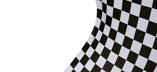Waving racing finish flag in - PNG