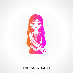 Illustration Featuring the Silhouette of an Indian Woman