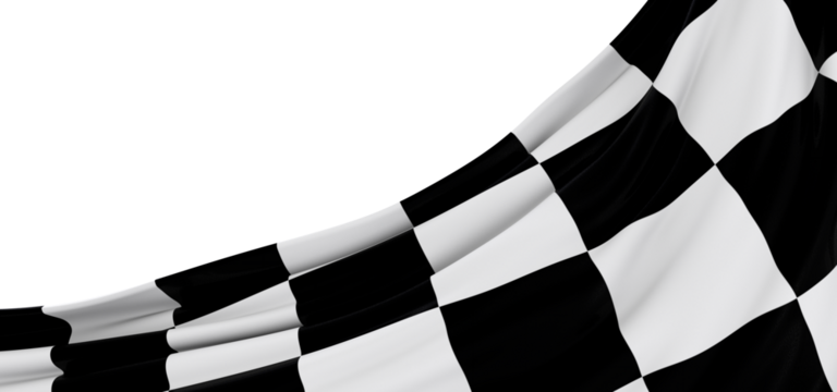 Checkered flag, race flag background - PNG