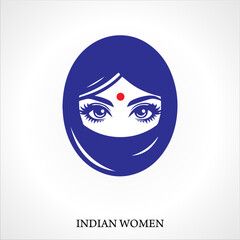 Illustration Featuring the Silhouette of an Indian Woman