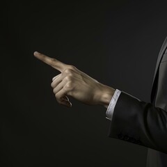 businessman pointing finger at the camera, isolated background
