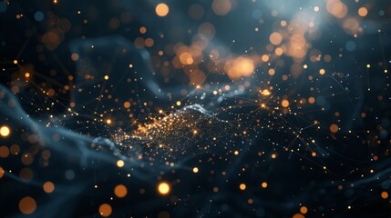 Obraz premium Futuristic Molecular Spark Photorealistic Spacecraft Design Still Life on Shaped Canvas with Azure and Gold Accents