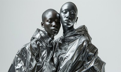 Artistic Silver: Bold and Innovative Fashion Models.