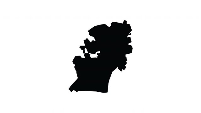 animation that forms a map of Pietermaritzburg in south africa