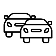 Traffic Jam line icon