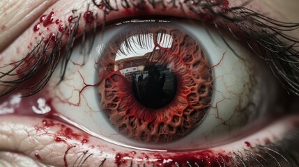 fear eye horror - obrazy, fototapety, plakaty