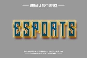 Obraz premium Esports 3D editable text effect template