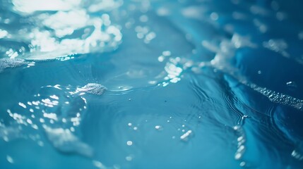 Naklejka na ściany i meble surface of blue swimming pool,background of water in swimming pool. : Generative AI
