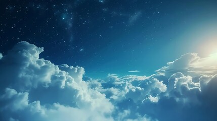 Obraz na płótnie Canvas backgrounds night sky with stars and clouds. : Generative AI