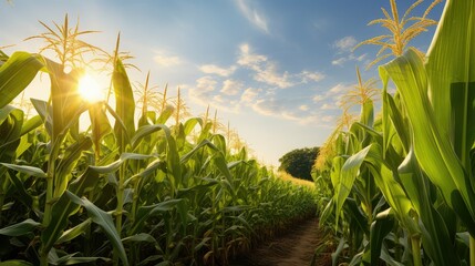 harvest new corn - obrazy, fototapety, plakaty