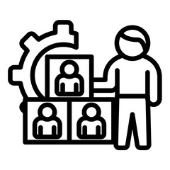 Fototapeta premium Team Builder Icon