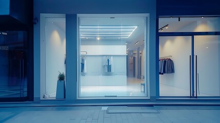modern fashion shop storefront and showcase : Generative AI