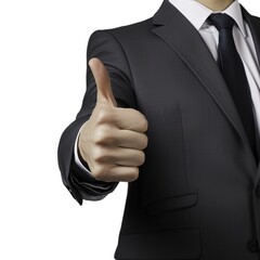 business man giving thumbs up