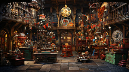 Fototapeta premium Fantasy World Toy Shop