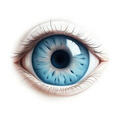 Human eye isolated on white created with Generative AI