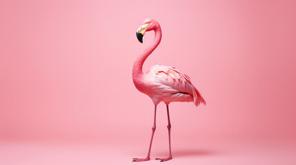 Figure of pink easter flamingo