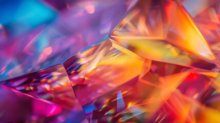 crystal refractions background : Generative AI