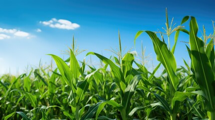 Obraz premium field growing corn