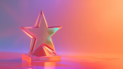 Star award against gradient background : Generative AI