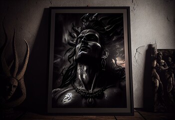 Lord Shiva poster. Generative AI - obrazy, fototapety, plakaty