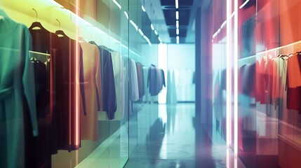 Naklejka na ściany i meble Fashion store : Generative AI