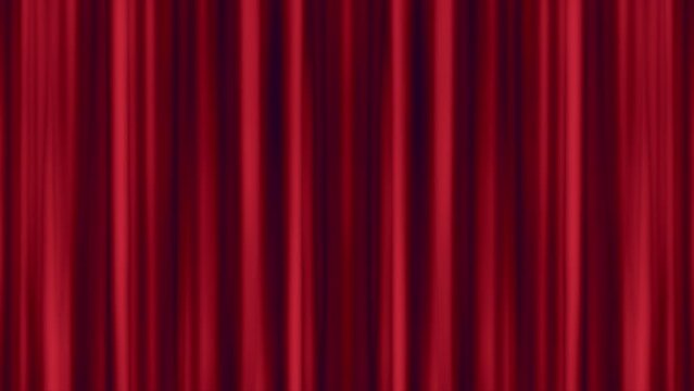 abstract Red Stage Curtain animation theatre cloth moving
