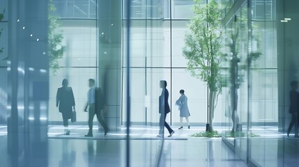 Group of Business People in Office Building : Generative AI