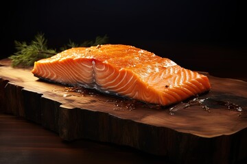 Fresh and good quality salmon slices