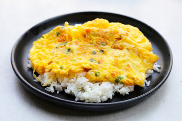 Thai style omelet with rice