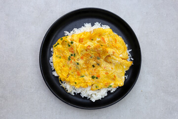 Thai style omelet with rice