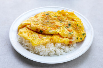 Thai style omelet with rice