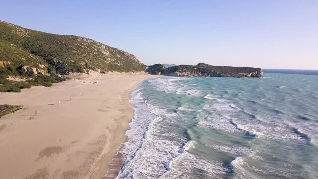 The Tranquil Beauty of Patara Beach Next To The Ancient City Of Patara in Kas, Antalya, Turkey