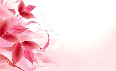 pink lily flowers on white background