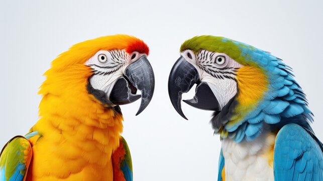 parakeets colorful