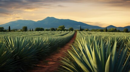 tequila agave farm - obrazy, fototapety, plakaty