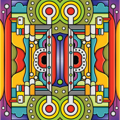 Abstract fantasy concept vector with fullcolor design