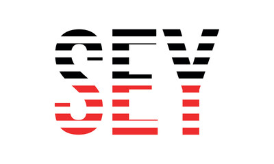 SEY three initial letter iconic line negative space minimal logo design vector template. monogram, abstract, wordmark, business, typography, minimalist, brand, company, flat, modern, unique, simple
