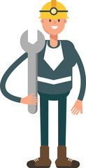 Miner Character Holding Wrench
