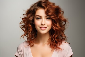 Redheaded Woman with Curly Hair