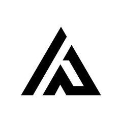 Letter a w p initial triangle shape modern monogram logo concept