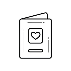 card love icon with white background vector
