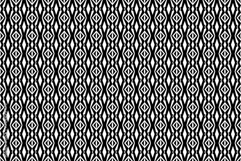 Aufkleber abstract seamless mosaic pattern with repeating elements. black and white monochrome textured patter