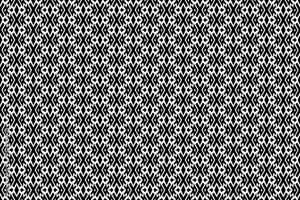 Aufkleber abstract seamless mosaic pattern with repeating elements. black and white monochrome textured patter
