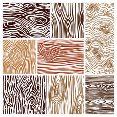 Wood Grain Texture Vector Collection