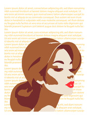 simple face art, book  cover, simple flat art, t shirt design