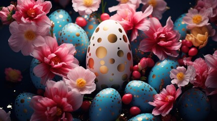 Obraz na płótnie Canvas easter eggs colorful